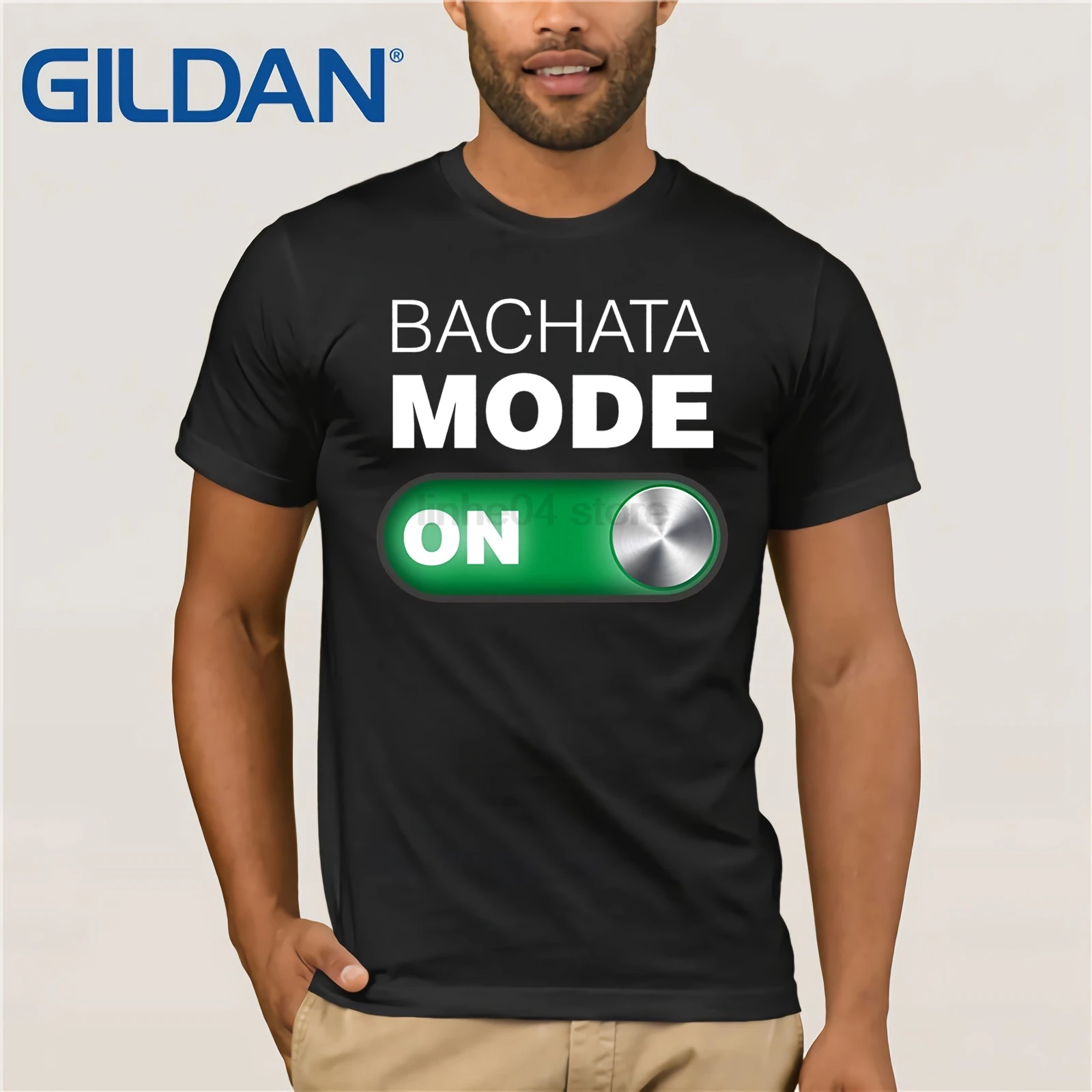 

GILDAN Bachata Mode On Tee Shirt. Expressive Dance Shirt. T-shirt