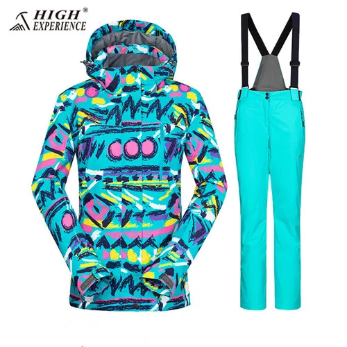 Ski Suit Women Winter Suit Female Snow Jacket Snowboard Jackets Female Winter Jacket Women Skiing Snow Pants Snowboard Snow Suit - Цвет: color 2 set