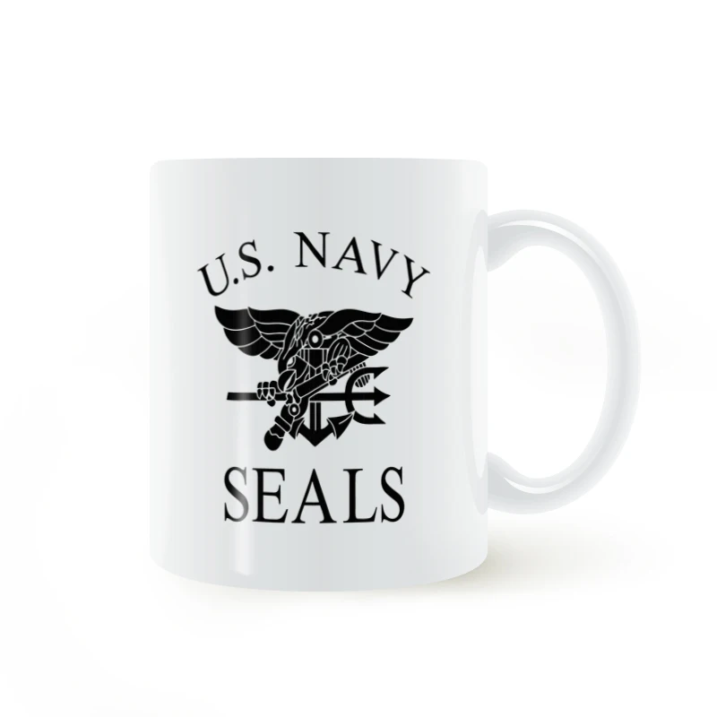 U.S.NAVY SEAL TEAM Printed Mug Coffee Milk Ceramic Cup Creative DIY