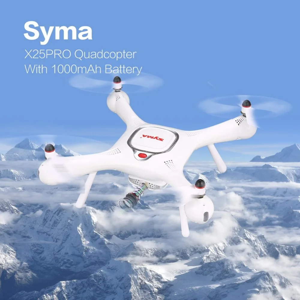 

Syma X25PRO 2.4G GPS Positioning FPV RC Drone Quadcopter with 720P HD Wifi Adjustable Camera Altitude Hold Follow Me Gift