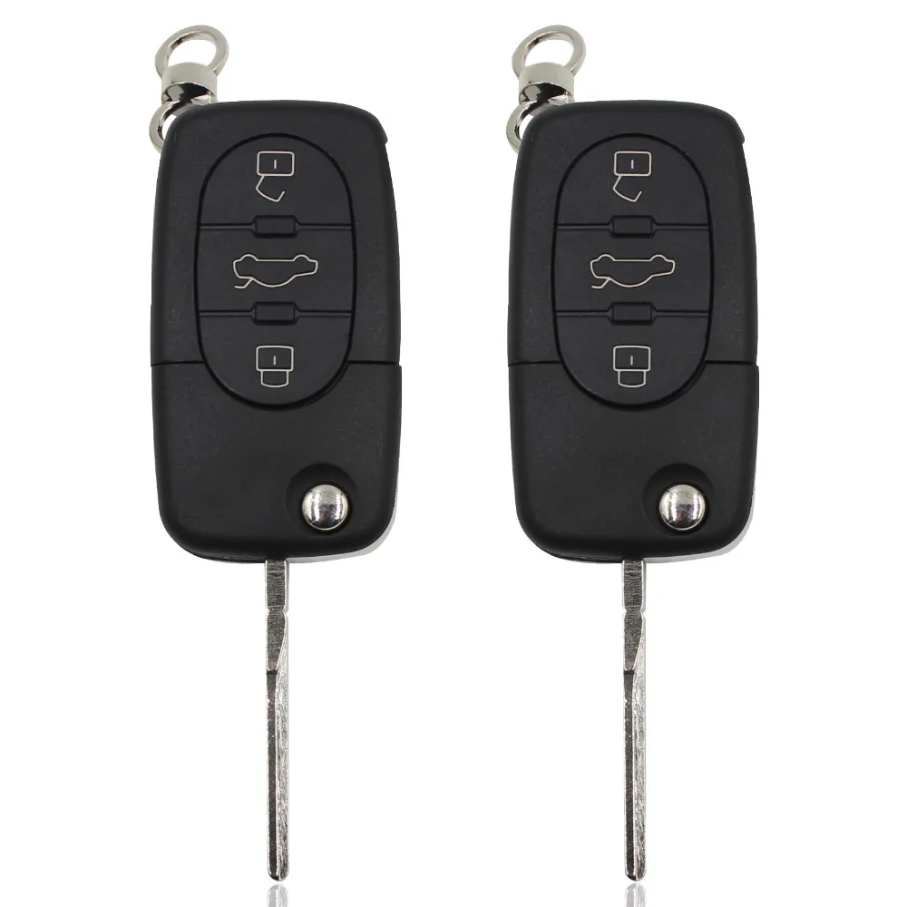 3 Buttons Folding Flip Remote Key Shell &amp Blade HAA For Audi A2 A3 A4 A6 A8 Fob Blank Case With CR2032 Battery | Автомобили и