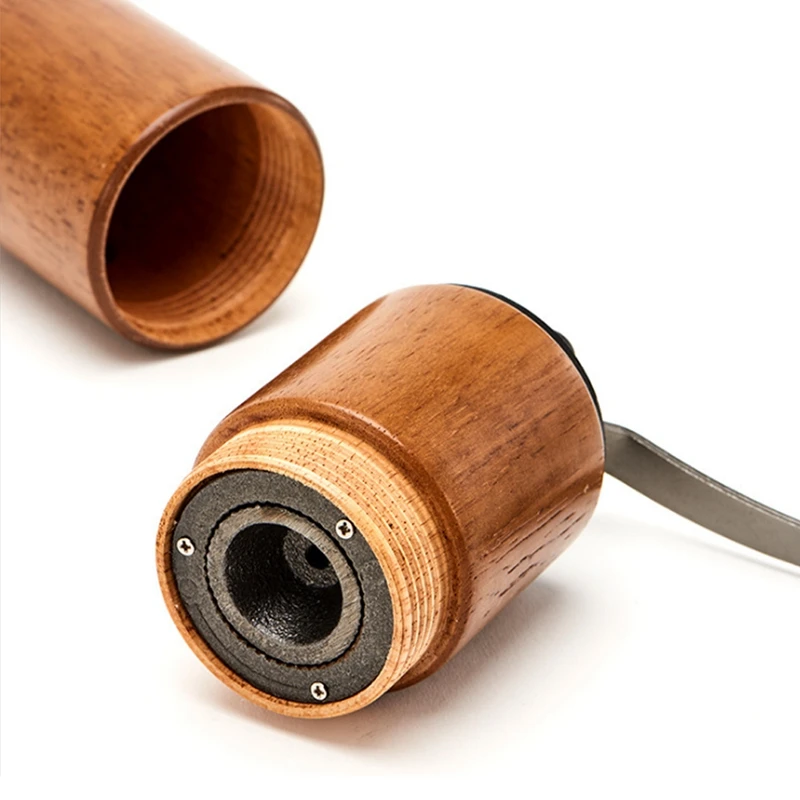  1Pcs Mini Manual Adjustable Coffee Bean Grinder Manual Coffee Grinder Wooden Household Kitchen Mini