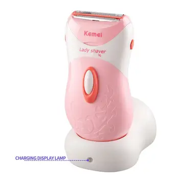 

Kemei Washable Electric Epilator Women Rechargeable Hair Remover Cutting Tool Shaving Machine Lady Full Body Skin Care KM-187