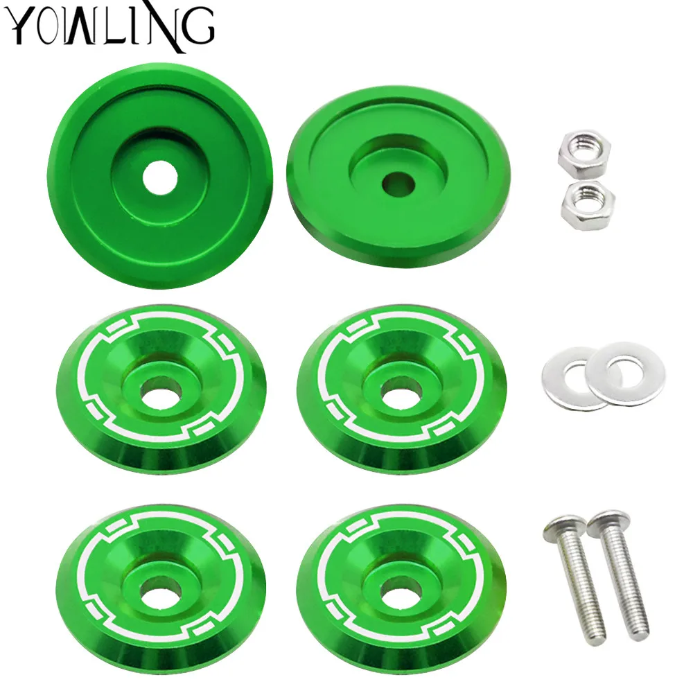 YOWLING Motorcycle CNC Aluminum Frame Hole Cap Cover With Screws Engine