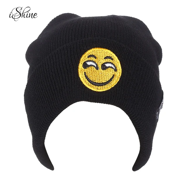 2017 Super Cute men and women Emoji Knitted Caps Hats Smile Cry Beanies