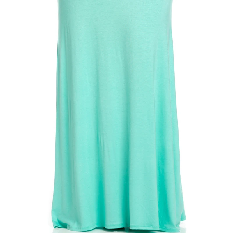 Plus Size Fold Over Two-Way Maxi Skirt Mint (2)