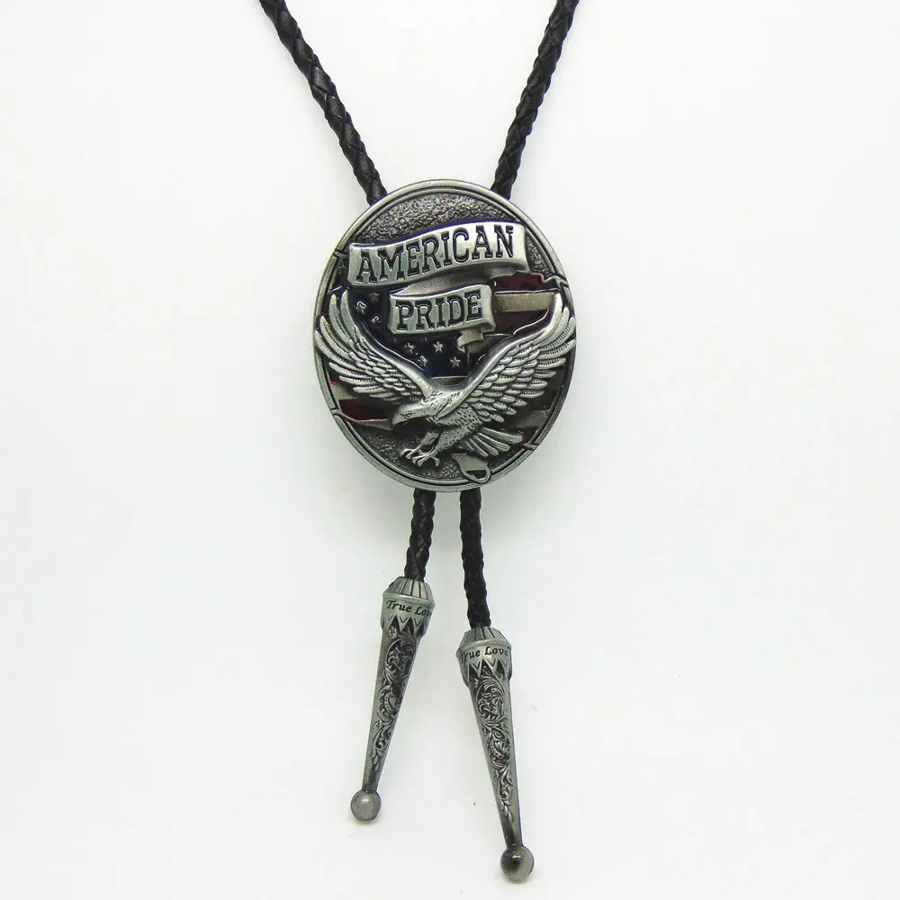 

Vintage Pattern American Pride Alloy Eagle Fashion Metal Men Neck Tie Bowtie For Cowboy Bolo Tie Fashion Apprael Accessories