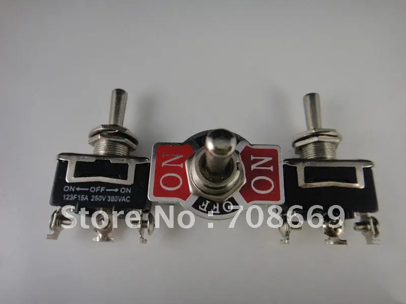 

3-Pin Toggle ON-OFF-ON Switch Momentary 15A 250VAC