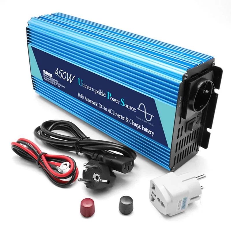 

450W pure sine wave with charging UPS inverter 12V to 220V European standard GB domestic inverter