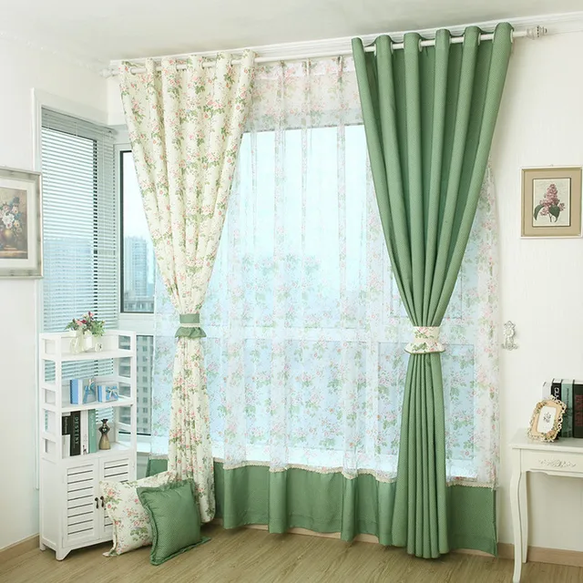 Window Curtain Patterns Curtains For Living Room Green Flower Window Curtain Patterns Curtains For Living Room Green Flower Blackout Sheer Screen Modern Cortina Para Sala