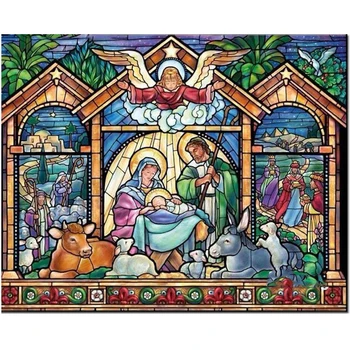 

Diamond Embroidery 5D DIY Diamond Painting Cartoon Jesus Birth Diamond Painting Cross Stitch Rhinestone Mosaic Decor JS1727