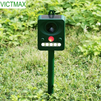 

VICTMAX 6.5V Solar-powered Ultrasonic Bird Repeller Eco-friendly Infrared Animal Repeller Device - Grass-green