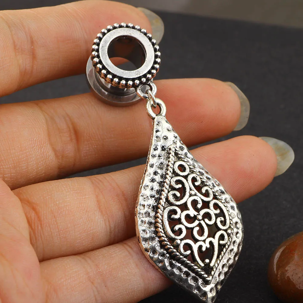 JUNLOWPY Dangle Ear Plugs Stainless Steel Screw Flesh Tunnel Expander Stretcher Body Earring Gauge Tragus Piercing Jewelry 70pcs