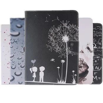 

Cartoon Dandelion Lovers Painting Leather Case for Samsung Galaxy Tab A 8.0 T355 T350 8.0 inch with card slots case+film+pen
