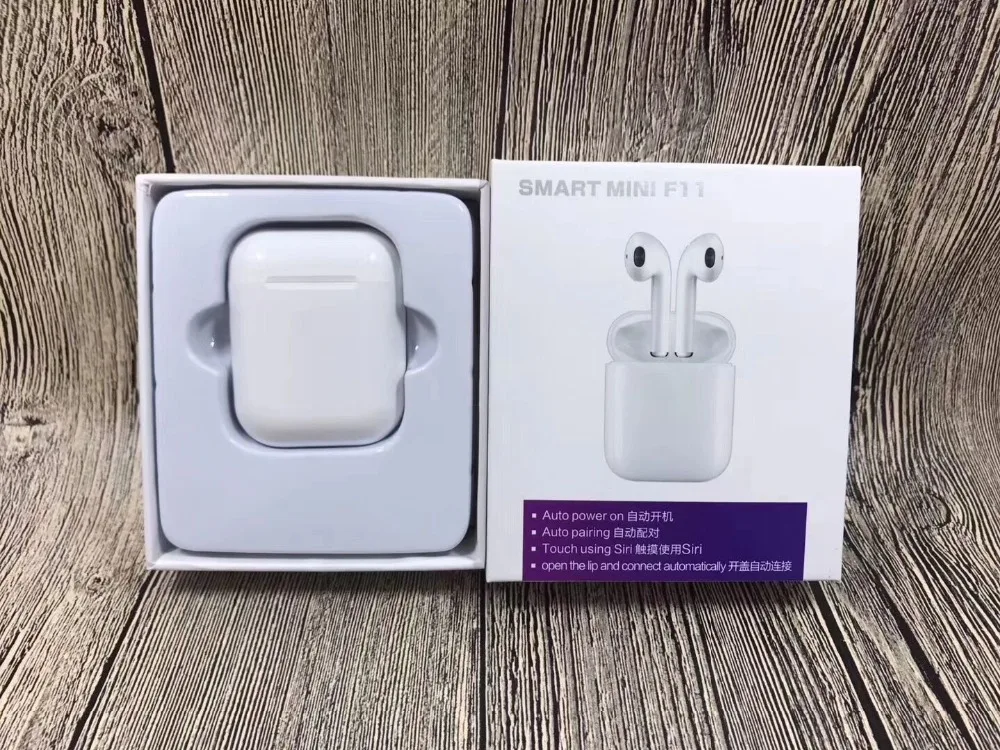 

F11 Smart Mini Wireless Bluetooth 5.0 Earphone Touch Control Earbuds Stereo Headset With Charging Box Mic for i phone Android