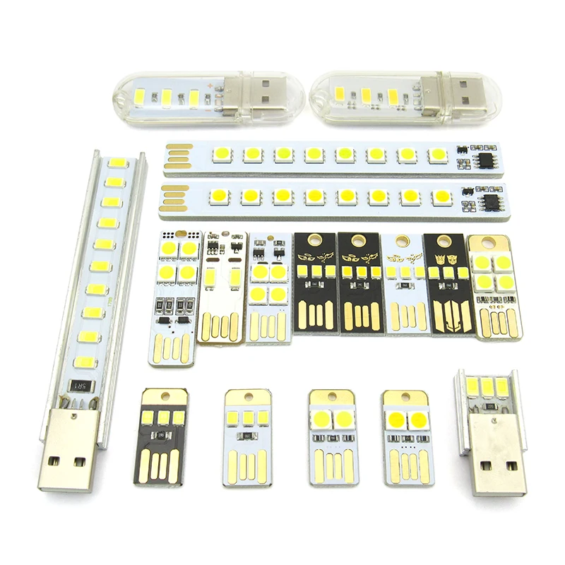 

Mini USB LED Flashlight 3LED Work Light Portable LED Torch Lamp White/Warm White Reading Light USB Charging Computer Light