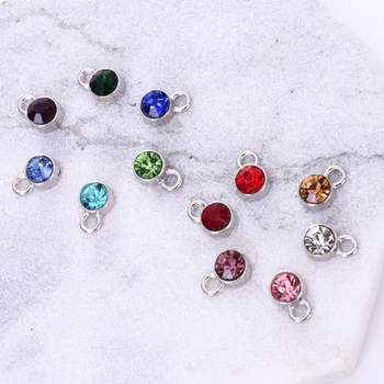 

10 pieces / bag selection color crystal birth stone jewelry DIY jewelry bracelet earrings key chain necklace, make handmade char