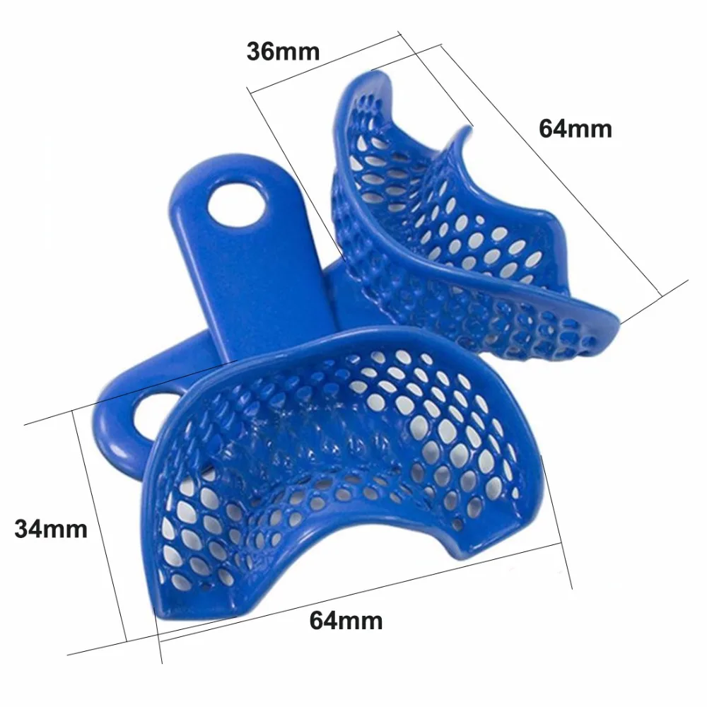 10 pcs/pack Dental Impression Trays Extra Small Size Plastic Steel
