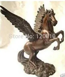 

Rare Asian fly Horse statue in bronze-winged