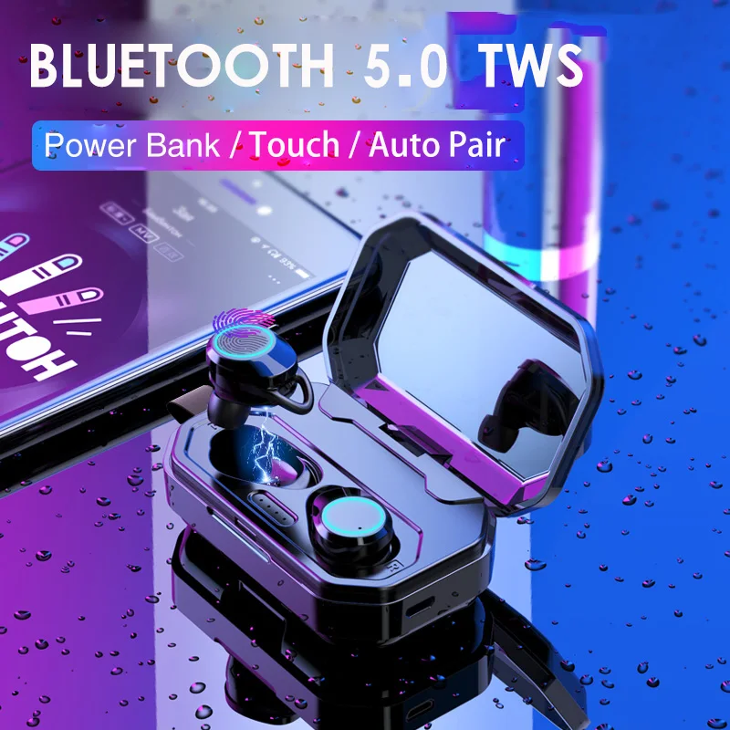Беспроводные наушники с сенсорными клавишами 5 0 bluetooth гарнитуры TWS стерео
