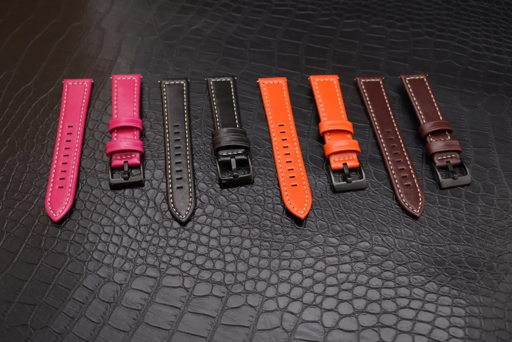Кожаный браслет AMAZFEEL 20 мм для оригинальных умных часов Xiaomi Huami Amazfit Bip BIT PACE фитнес