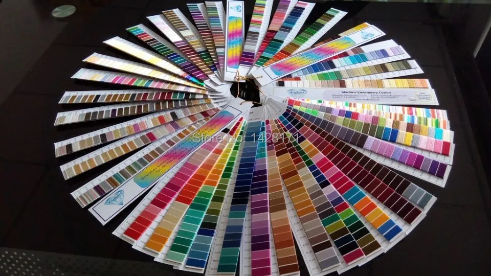 Полиэстровая Вышивальная нить Simthread цветная карта/цветные карты с 120 базовыми