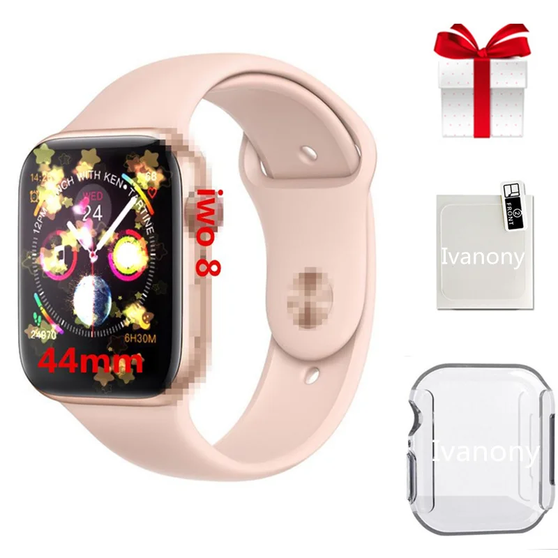 

2019 IWO 8 Smartwatch 44mm Watch 4 ECG Heart Rate Support Whatsapp Answer call Exchange strap Smart Watch Case For Apple iPhone