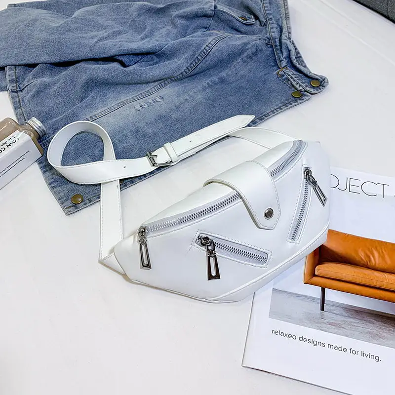 Gradosoo летняя модная поясная сумка для женщин, сумки через плечо, Женская нагрудная сумка, сумка с бананом, Женская сумочка, LBF511 - Цвет: Белый