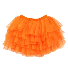 Платье для маленьких девочек платье принцессы с юбкой-пачкой Юбки Pettiskirt, короткое, мини, skirtses танцевальная одежда orange 110 см