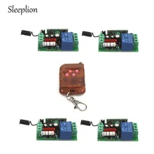 Sleeplion AC 220V 10A 4 relay 1CH 315MHz 433MHz 4 key wireless RF Control Switch Transmitter
