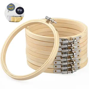 8-30 см DIY пяльцы для вышивания инструмент Искусство ремесло вышивка крестом Китайский традиционный Круг круглая бамбуковая рамка швейные принадлежности для рукоделия - изображение