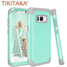 Fundas de teléfono a prueba de golpes para Samsung Galaxy S8 S8 Plus Note 8, funda de PC + TPU de 3 capas híbrida, carcasa protectora antigolpes de cuerpo completo