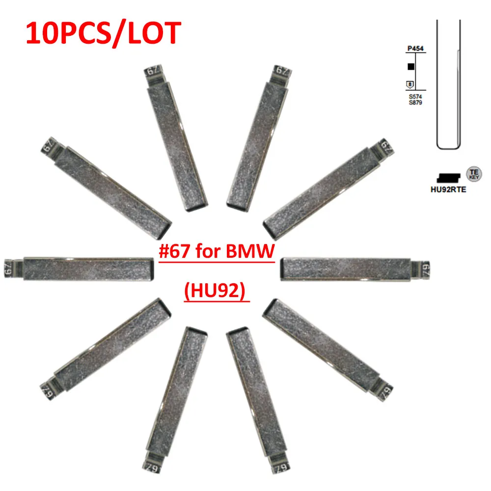Бесплатная доставка (10 шт./партия) металлический Бланк Uncut Флип KD удаленный ключевой лезвие Тип HU92 лезвие