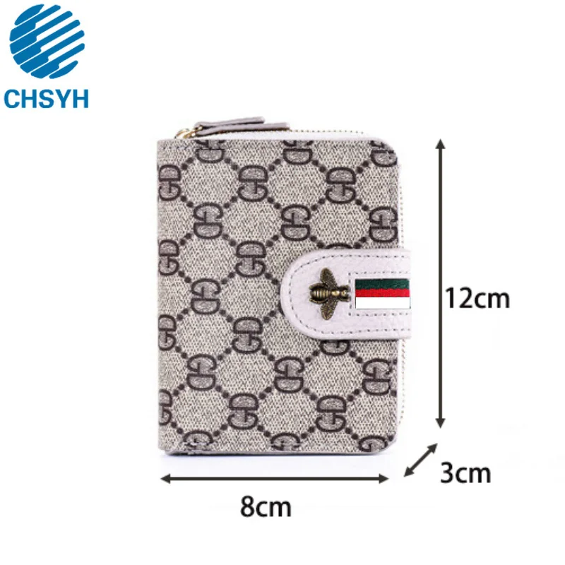 

brand women's fashion Wallet Female Short Style 2019 New Fashion Female Bee Cute Personality Mini Card Bag ladies wallets Tide