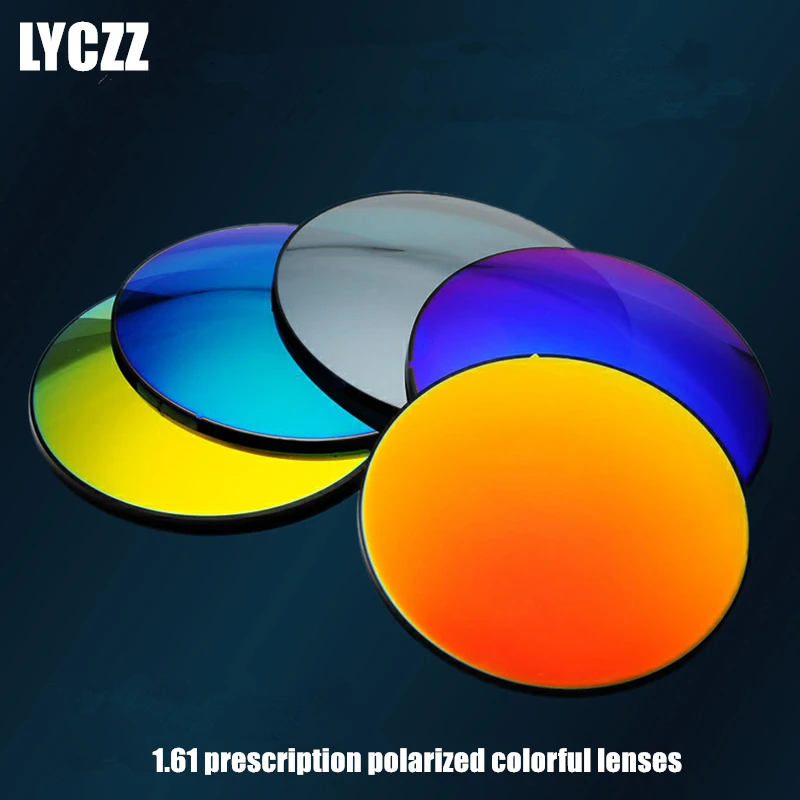 

LYCZZ 1.61 Optical Prescription Eye Glasses Polarized Sunglasses Reflective Lenses for Myopia/Hyperopia Anti UVA/UVB Anti Glare
