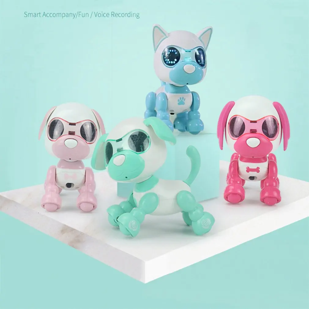 

UInteractive Smart Puppy Robot Intelligent Robotic Dog Touch Electric Dog Toy LED Eyes Sound Recording Sing Sleep Cute Toy