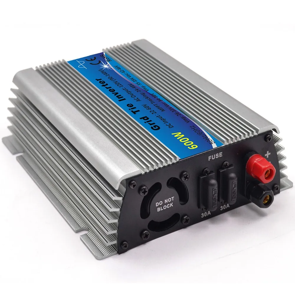 

mppt 600W solar power on grid tie micro inverters pure sine wave 22-60V DC to120V or 230V AC