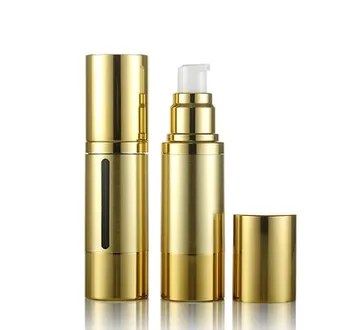 

2017 New 300pcs 30ml gold vacuum emulsion pump bottle Air free vacuum bottle 30cc Empty emulsion cosmetics bottles Vacuum flask