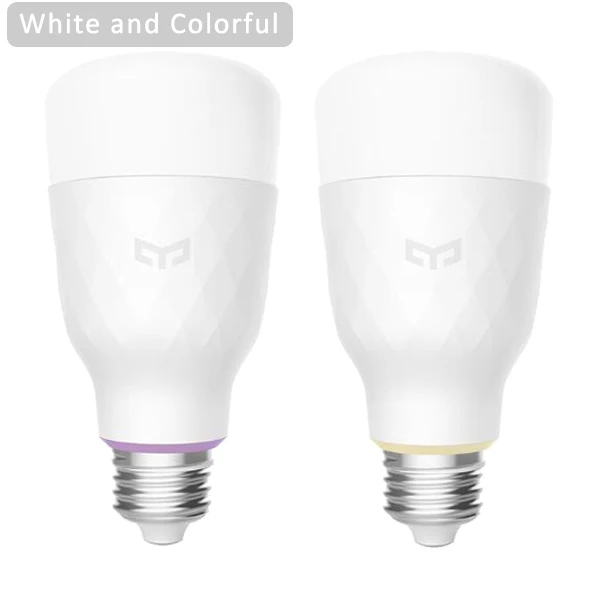Xiao mi Yee светильник, умный светодиодный светильник, цветная RGB лампа E27, 10 Вт, 800 люменов, умный светильник mi, Xiao mi jia, смартфон, WiFi, пульт дистанционного управления - Цвет: White and Colorful