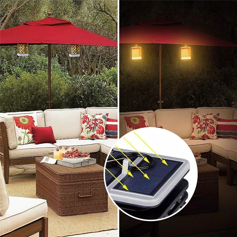 Solar ao ar Jardim à Prova Livre Água Ip65 Quad Vela Quadrados Chama Cintilação Pendurado Decoração Lâmpada Xiaomi Foco Led Dip65 Luz 18 Lâmpadas solares