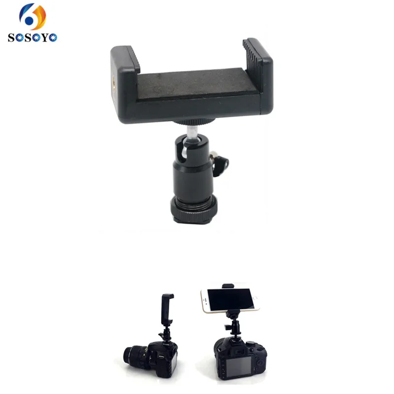 1/4 Vite Di Macchina Fotografica Hot Shoe Clip 360 Testa A Sfera Hot Shoe Adattatore Di Montaggio Delle Cellule Della Macchina Fotografica Adatta Per 