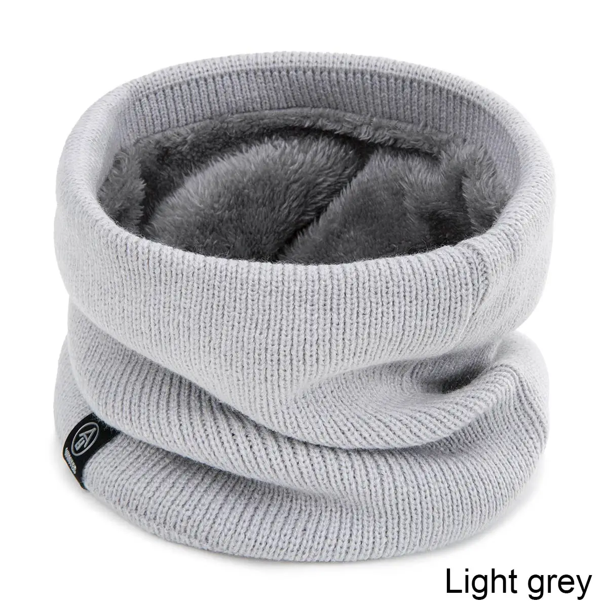 light grey Модный зимний шарф для женщин, детский шарф для мальчика, девочки уплотненная шерсть шарфы-снуды, шарф женский, хлопок, унисекс, Прямая поставка - Цвет: light grey