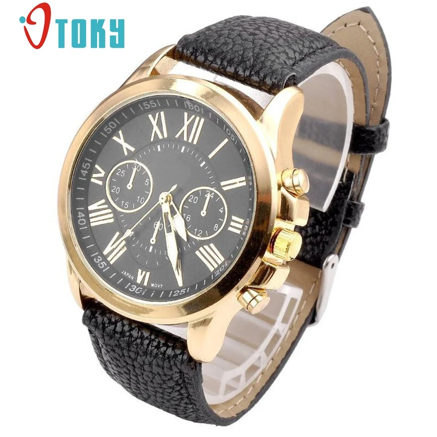 

OTOKY Leather Watch Women Ladies Fashion Dress Quartz Wristwatches Roman Numerals Watches #30 gift 1pcs