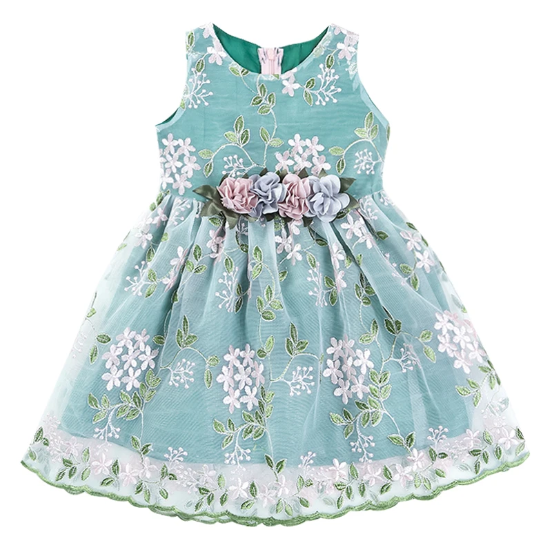 Оптом; 6 штук в комплекте, платье для девочек Свадебная вечеринка платье принцессы; платья для девочек с вышивкой; детская одежда; бальное платье с цветы на поясе От 4 до 9 лет