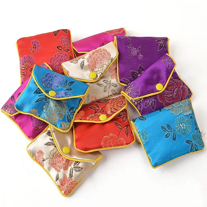 12 шт. кошелек из атласной ткани на молнии|packaging pouches|packaging cardspackaging gift |