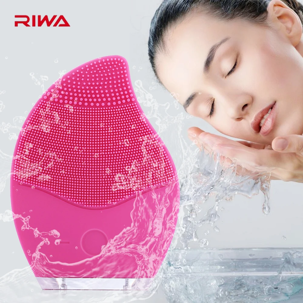 RIWA Ultrasonic Electric Facial Cleansing Brush Waterproof Silicone