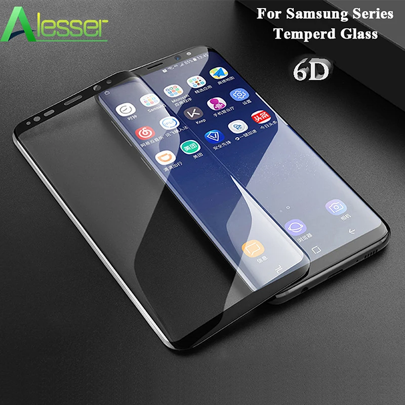 Alesser For Samsung Galaxy S9 Plus Tempered Glass 6D Full Curved Screen Protector Film | Мобильные телефоны и аксессуары