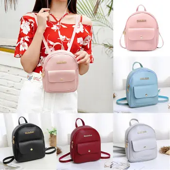 

Frauen Mädchen Mini Rucksack Top Female Backpack Women Fashion Lady Shoulders Small Backpack Letter Purse Mobile Phone Bag