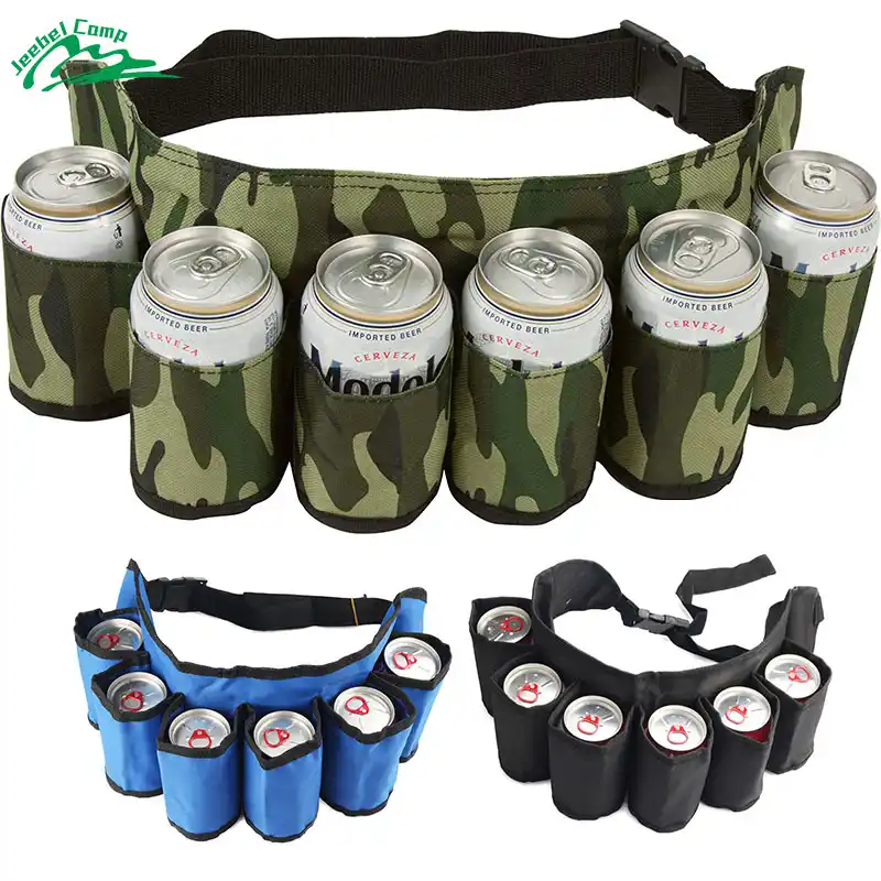 Jeebel 6-Pack Пиво Пояса Открытый Кемпинг Сумку Для Пикника Посуда Аксессуары Пивной Пояс Открытый Партии Пиво & Soda Drink Bottles пикник посуда чайник туристический посуда для кемпинга термосумка пикник - изображение