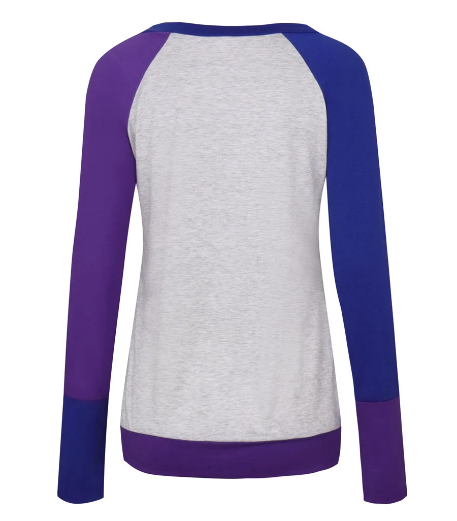 Gladiolus Hot Fashion Patchwork T Shirt Women 2018 Long Sleeve O-Neck Pocket Style Women Tops T-shirt Autumn Ladies Tee Shirts  (28)